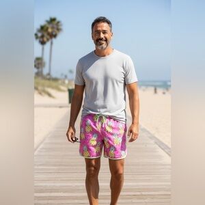 Sovereign Code Joyride Pineapple Swim Trunks In purple Size XL NWOT